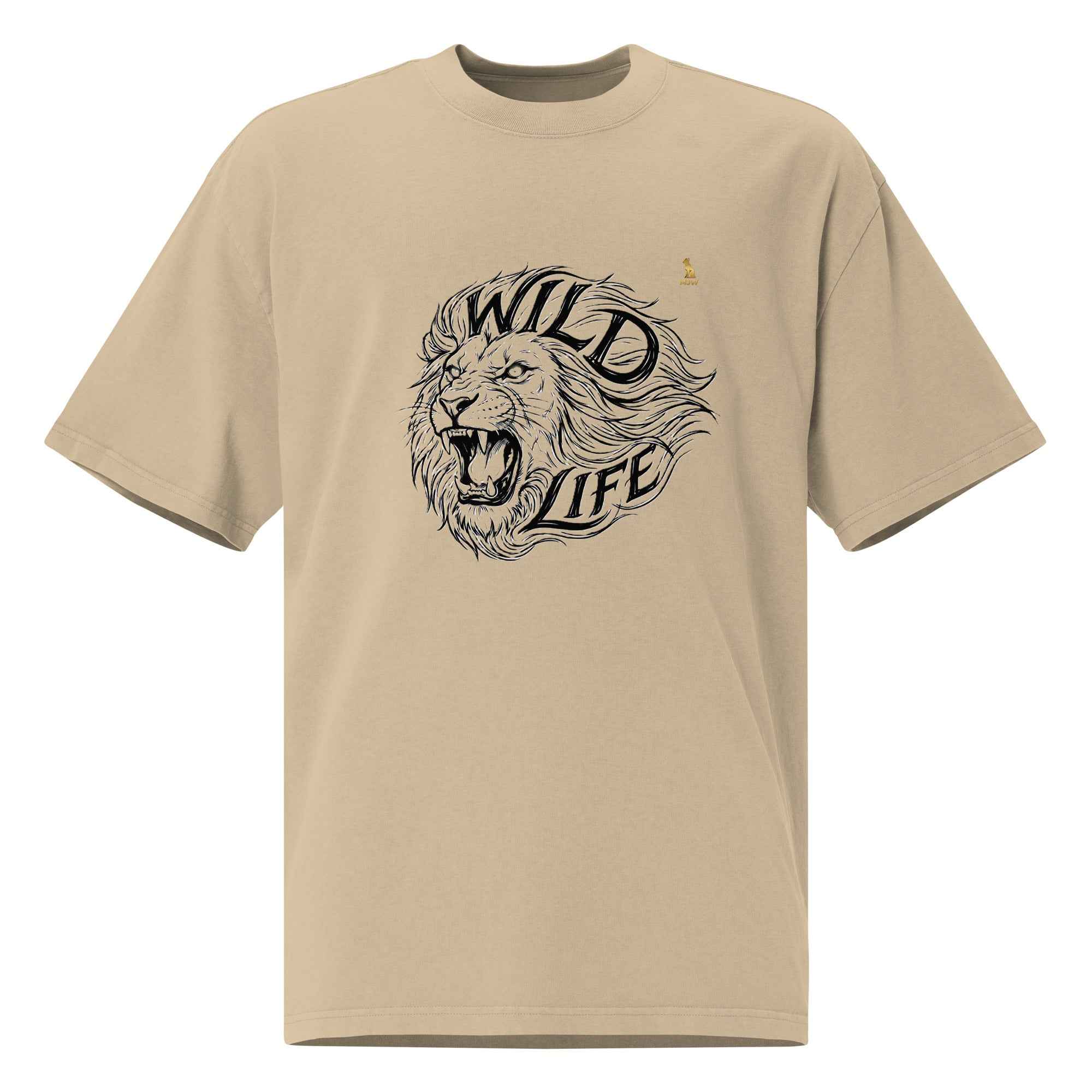 wild life Oversized faded t-shirt
