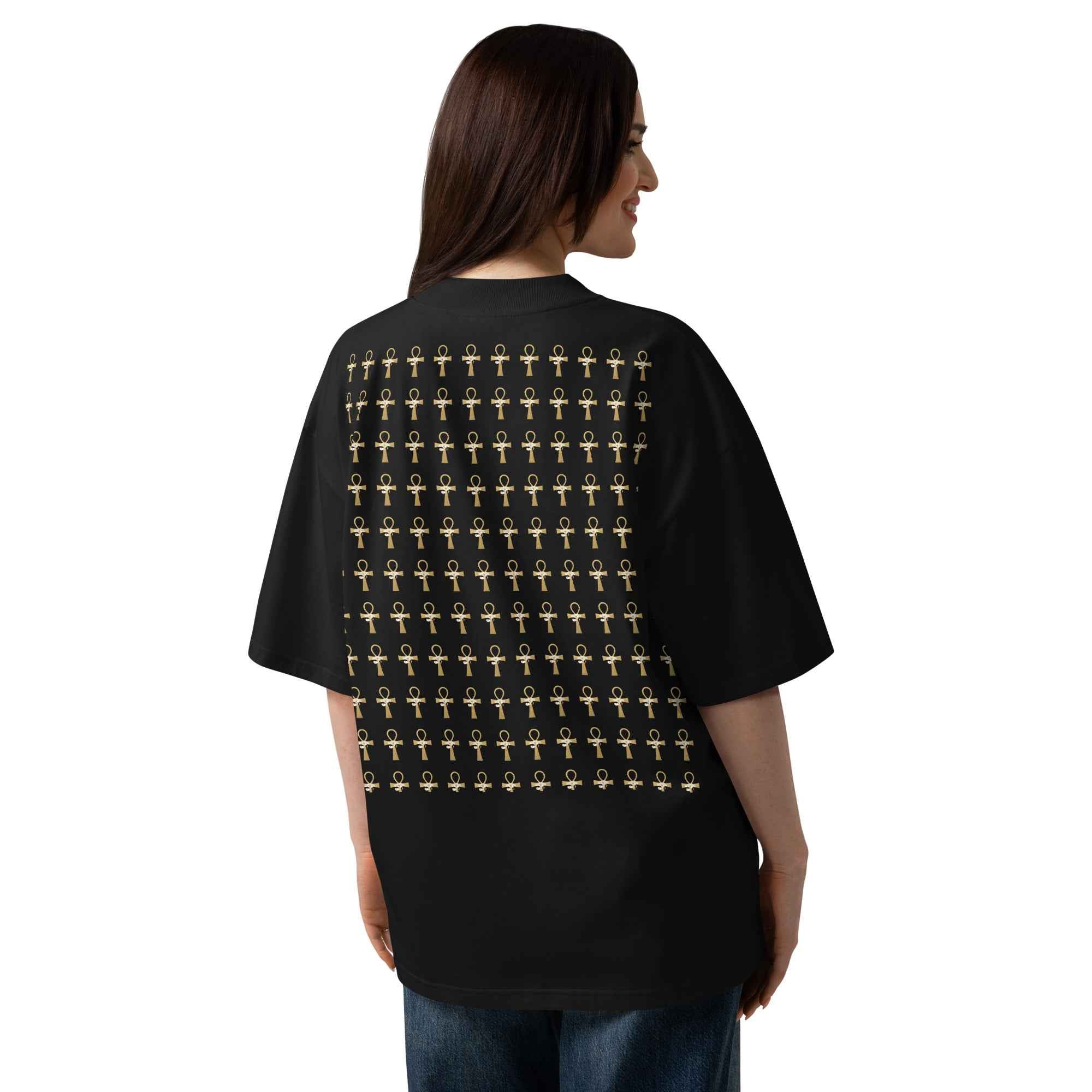 Unisex organic oversized high neck t-shirt