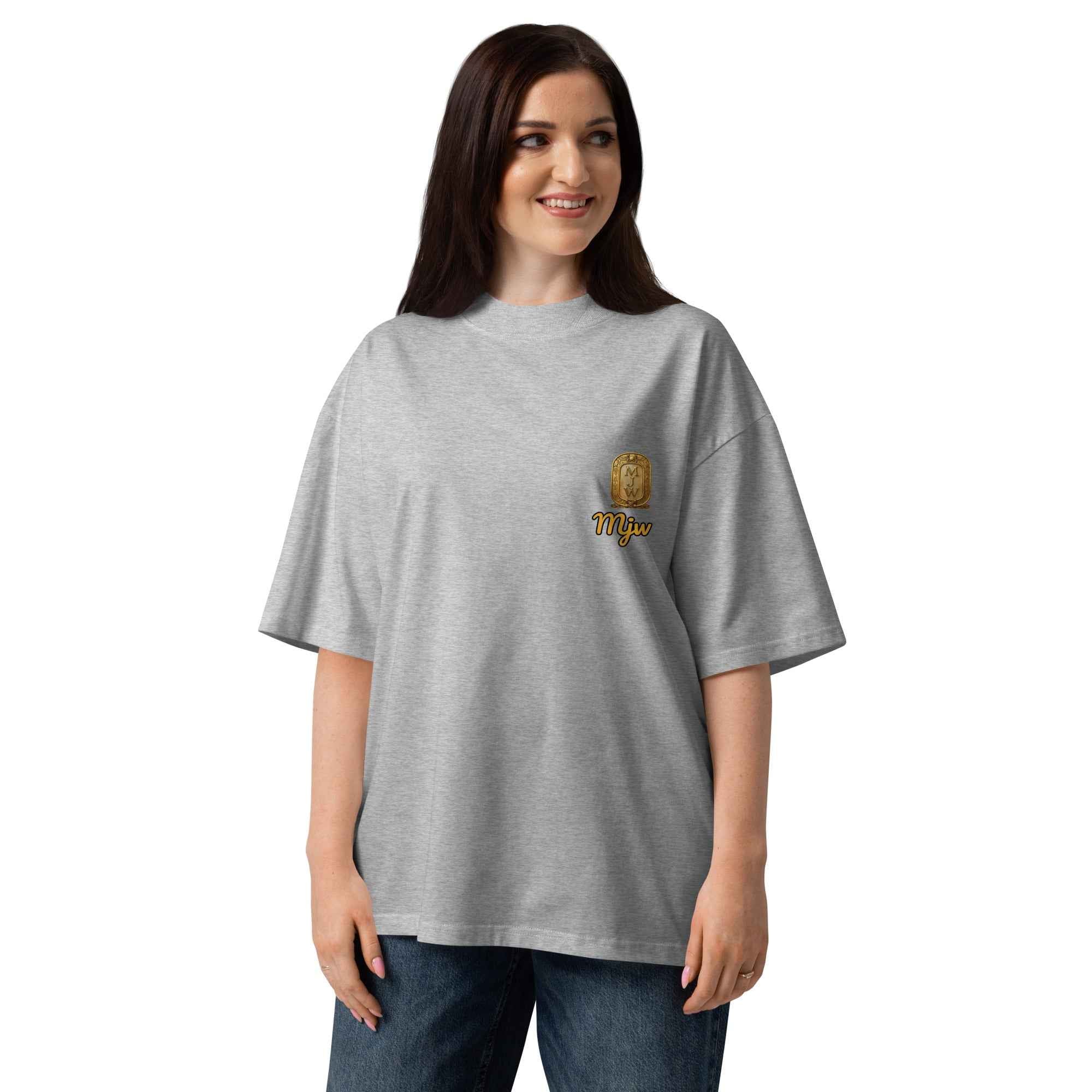 Unisex organic oversized high neck t-shirt