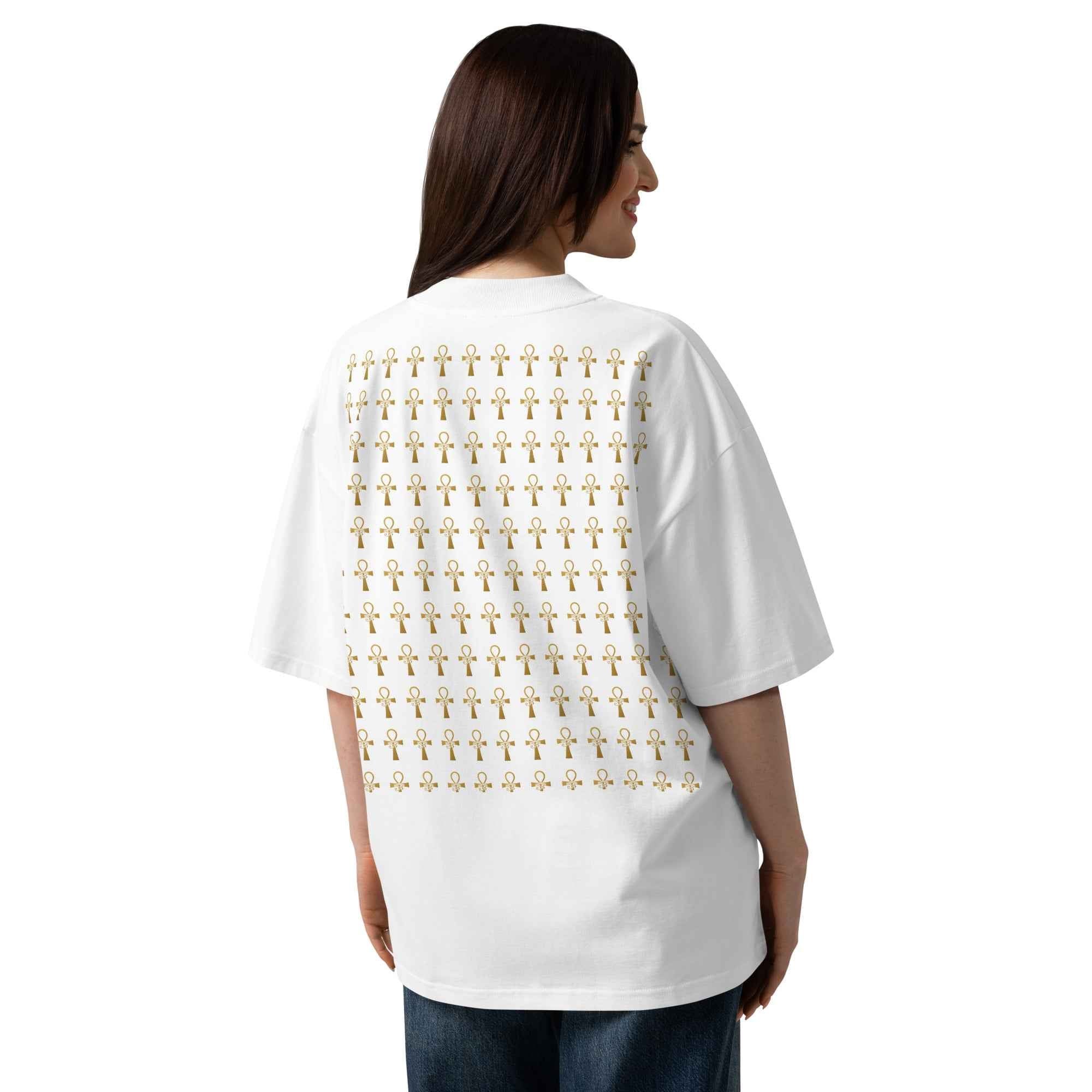 Unisex organic oversized high neck t-shirt